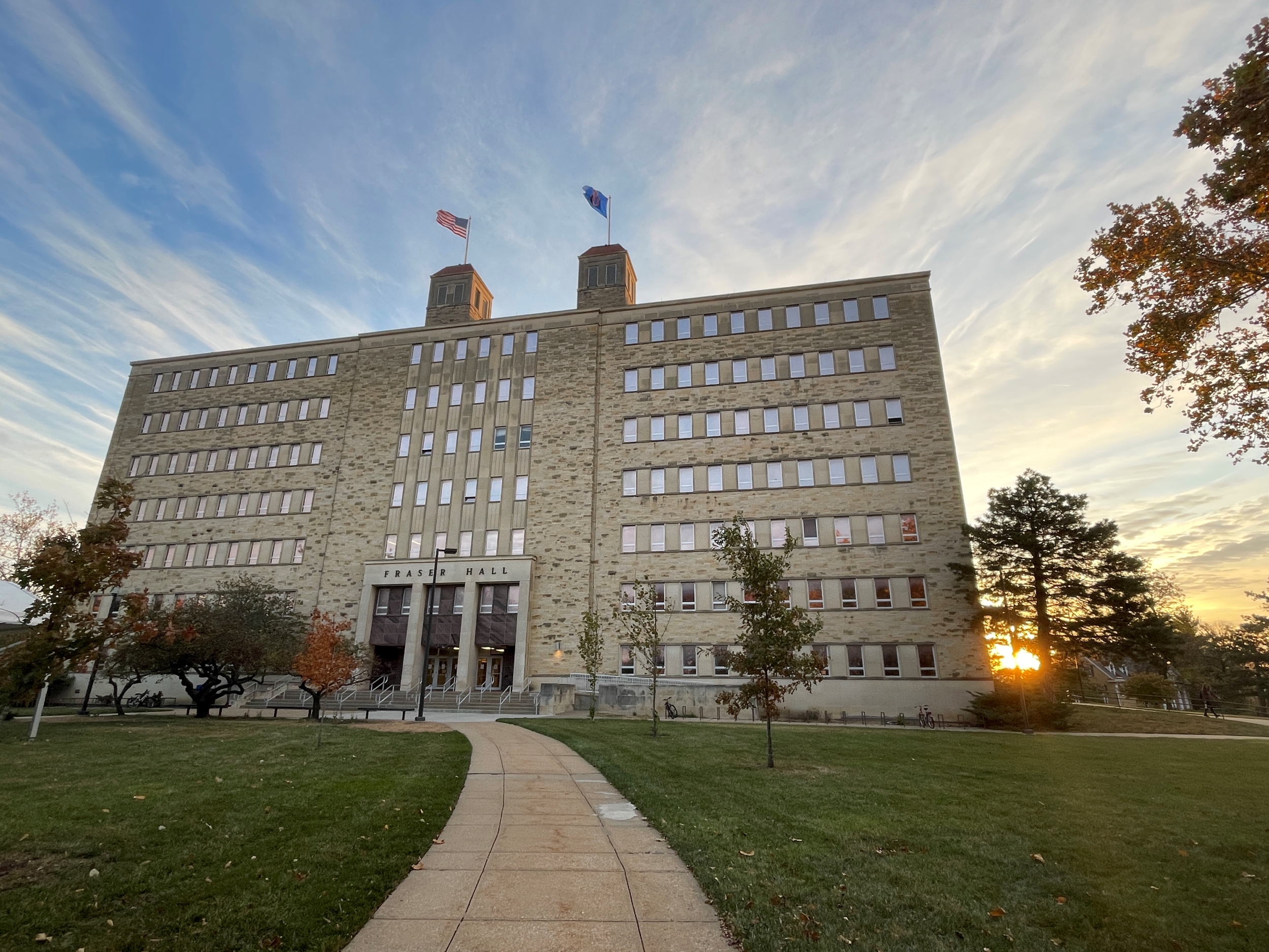 Fraser Hall in the Autumn